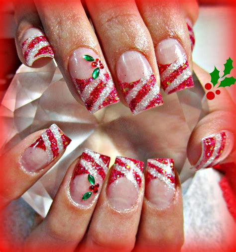 cute acrylic nails christmas|christmas acrylic nails french tip.